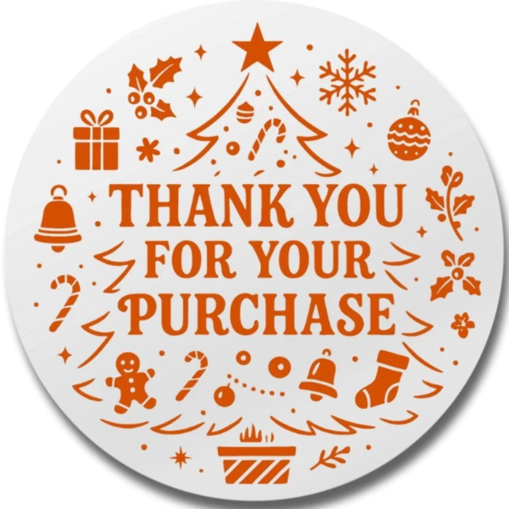 Thank You For Your Purchase Christmas Stickers 2